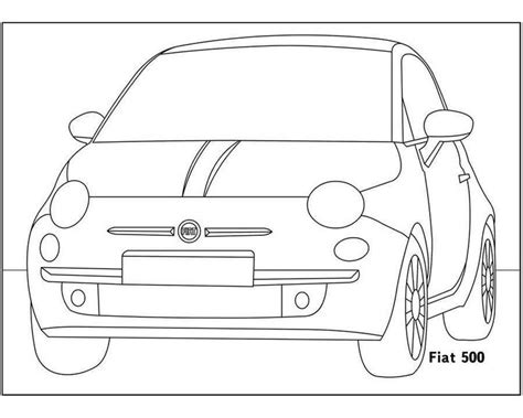 Рисование машинки Фиат