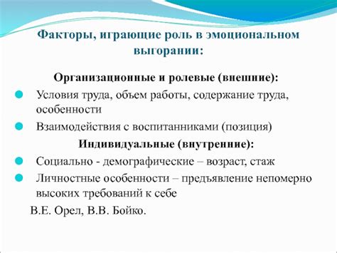 Роль общественных ожиданий в эмоциональном выгорании