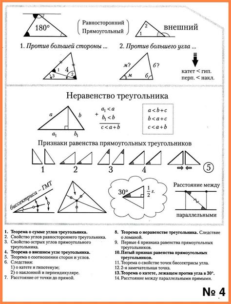 Роль суммы углов в треугольнике