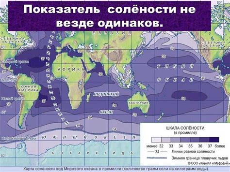 Роль температуры и солености воды