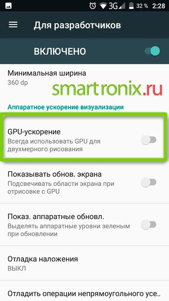 Роль ускорения GPU на Android