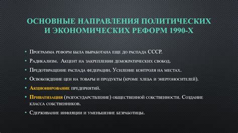 Россия после распада СССР: от политических изменений до экономической реформы