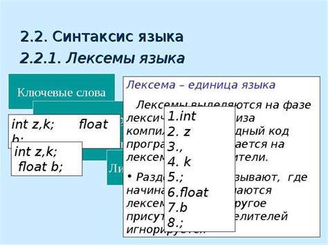 Синтаксис и структура языка Си