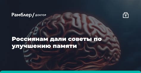 Советы по восстановлению и улучшению памяти