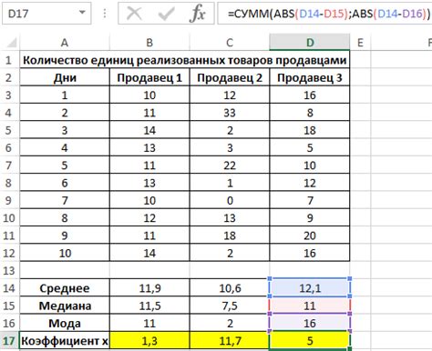 Советы по использованию формулы медианы в Excel