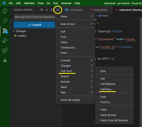 Советы по эффективной работе с Visual Studio Code и Git