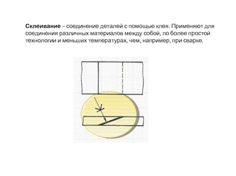 Соединение деталей с помощью клея или скотча