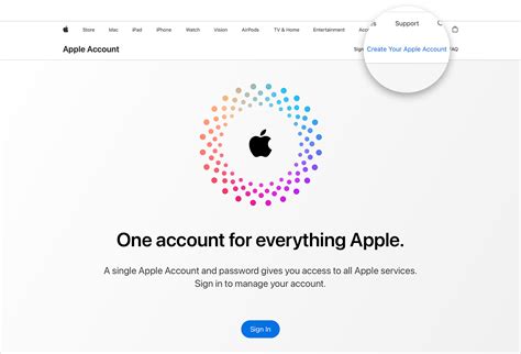 Создание аккаунта Apple