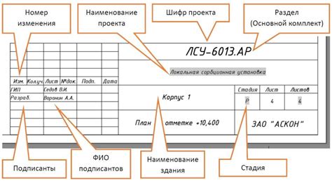 Создание и заполнение штампа