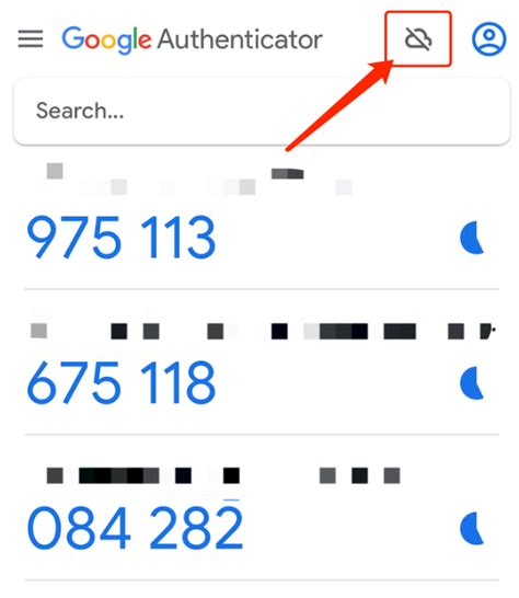 Создание нового аккаунта в Google Authenticator