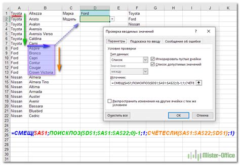 Создание раскрывающегося списка в Excel 2013