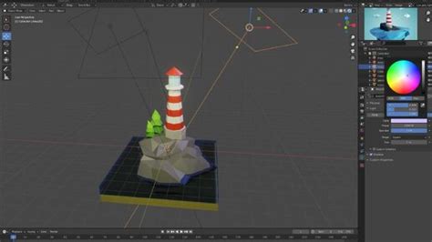 Создание low poly модели в Blender из high poly