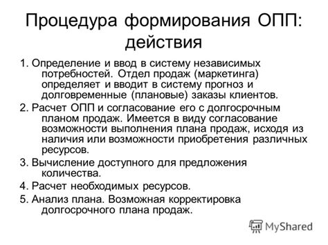 Составление необходимых материалов