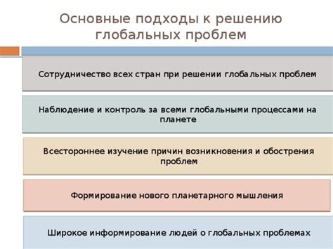 Сотрудничество по решению глобальных проблем