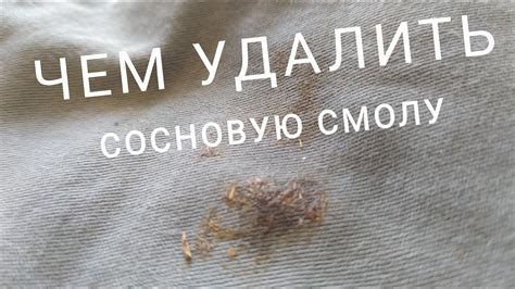 Специальные средства для удаления смолы с одежды: