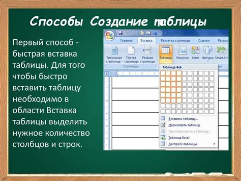 Способы объединения таблиц в Word