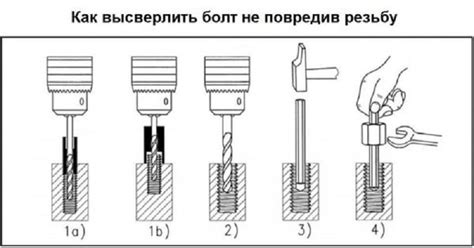 Способы самостоятельного извлечения обломившегося болта из резьбы