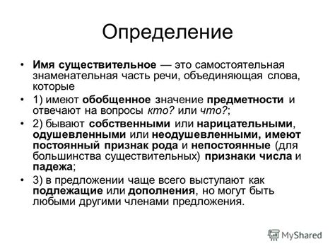 Существительное: определение и особенности