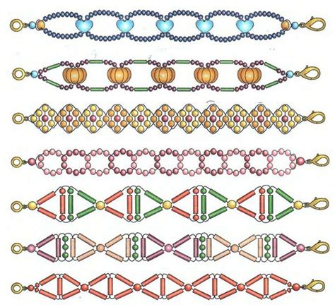Схемы фенечек в технике бисероплетения