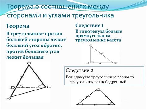 Теорема Пифагора: связь между сторонами и углами