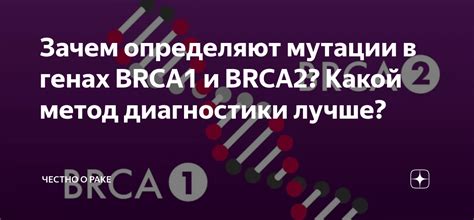 Тестирование на мутации BRCA1 и BRCA2