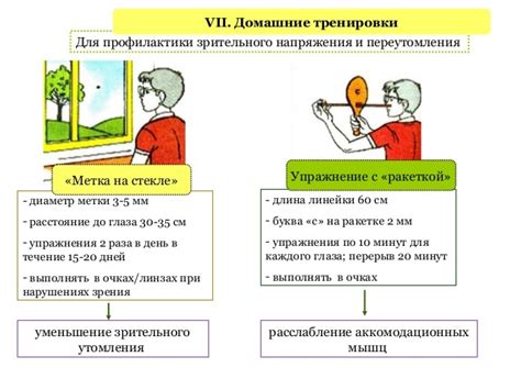 Техника выполнения упражнений с меткой на стекле