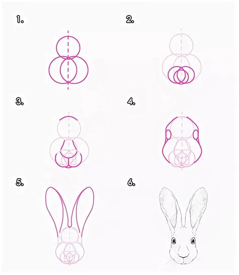 Техника рисования зайчика в проработанной манере