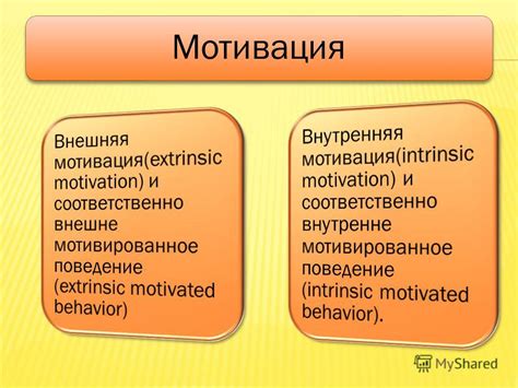 Типы мотивации