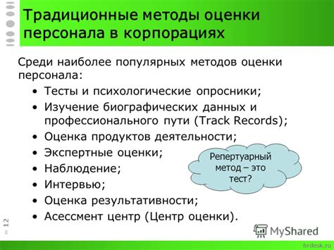 Традиционные методы оценки IQ