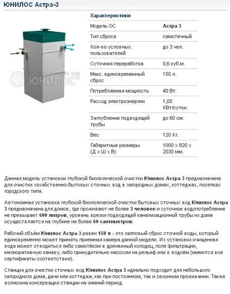 Требования к эксплуатации септика Астра 5