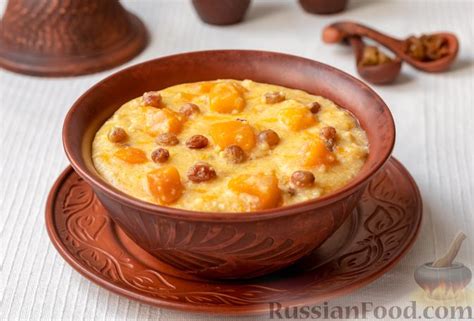 Тыковая каша с гречкой и изюмом