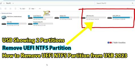 Удаление UEFI NTFS