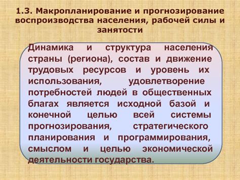 Удовлетворение потребностей населения