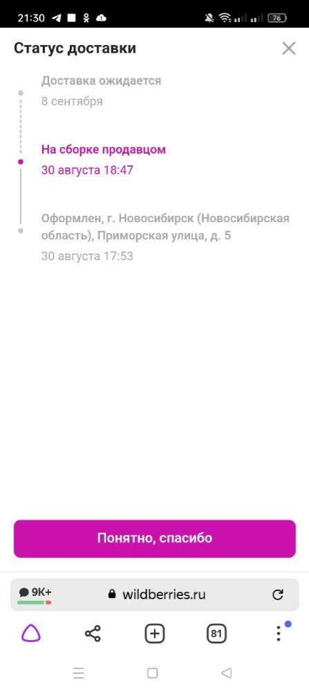 Узнайте свой текущий баланс Вайлдберриз прямо на телефоне