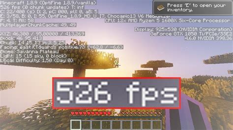 Улучшение фпс в игре Майнкрафт 1.19.2 Forge