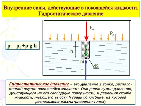 Уровень давления в воде