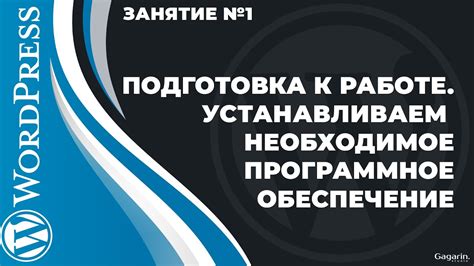 Устанавливаем необходимое программное обеспечение