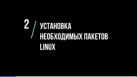 Установка необходимых пакетов и зависимостей для сервера на Linux