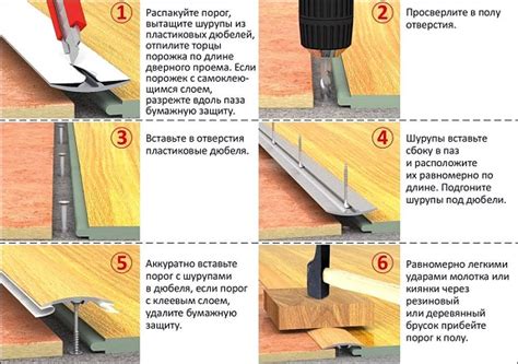 Установка порога двери