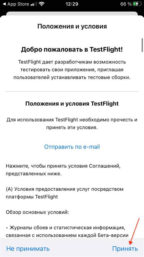 Установка через TestFlight