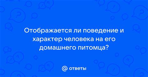 Учитывайте характер и поведение питомца