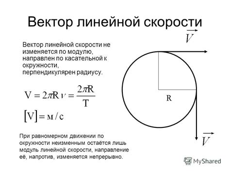 Факторы, влияющие на модуль линейной скорости