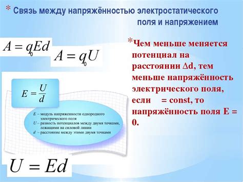 Физическая сущность электростатической напряженности