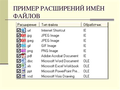 Формат и тип файла