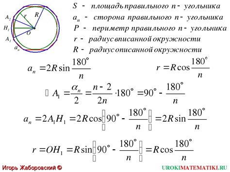 Формула для вычисления периметра многоугольника