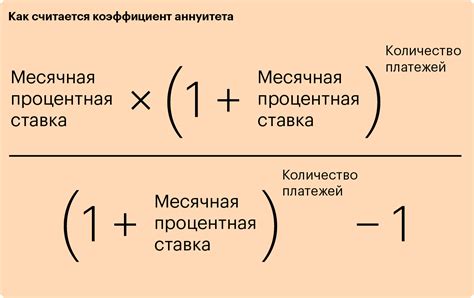 Формула для расчета ежемесячного платежа