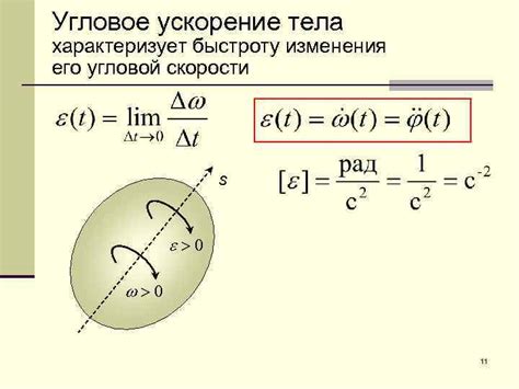 Формула для расчета углового ускорения