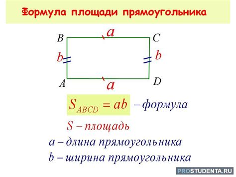 Формулы расчета площади