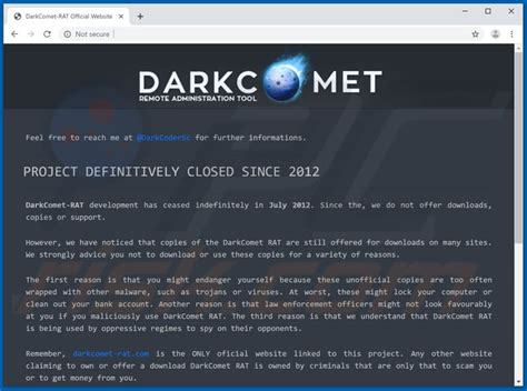 Функции и особенности Darkcomet RAT