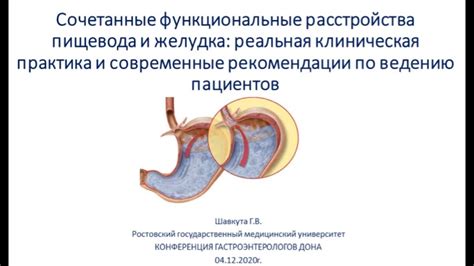 Функциональные нарушения пищевода и желудка